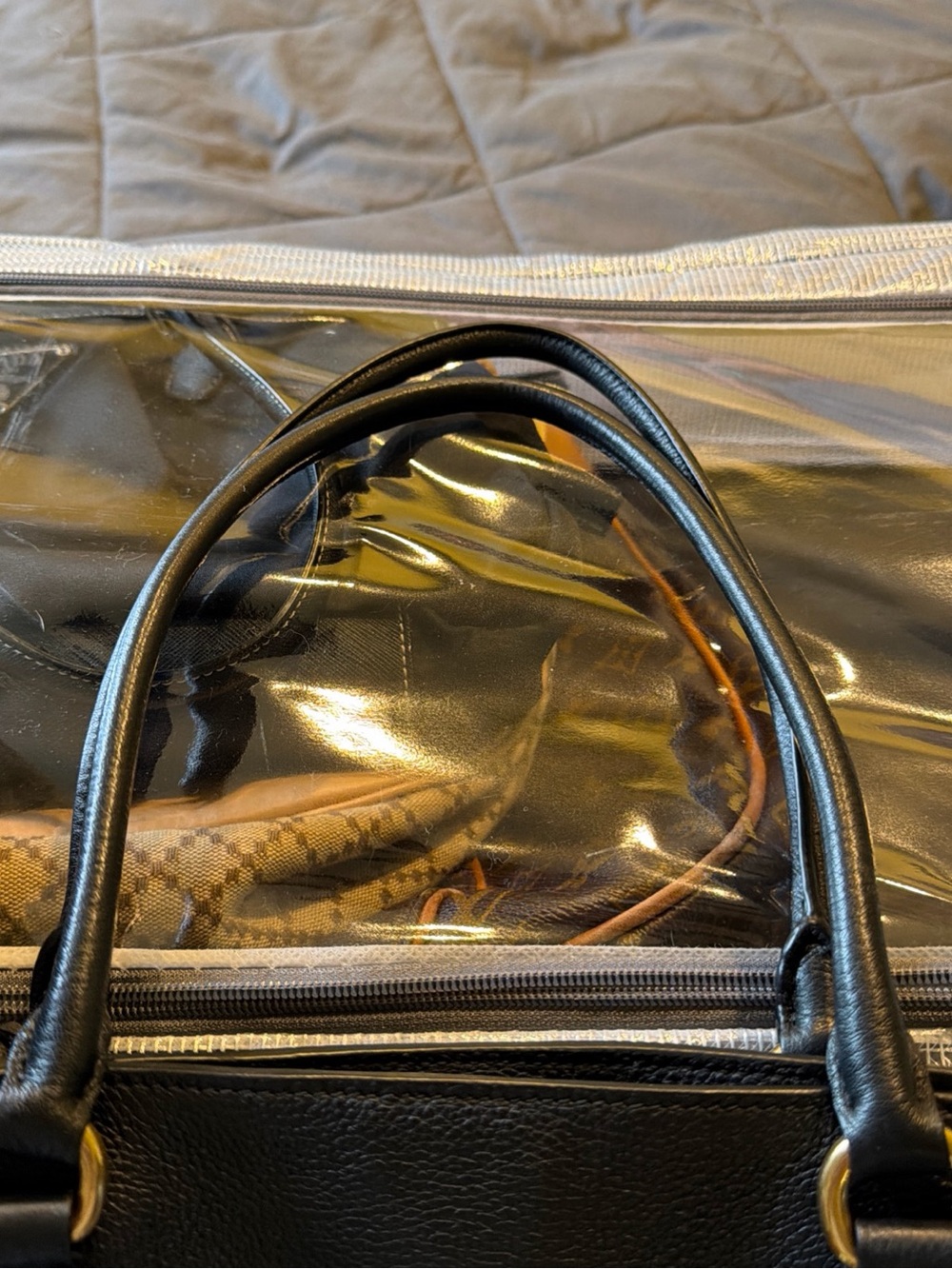 Prada Black Leather Top-Handle Tote